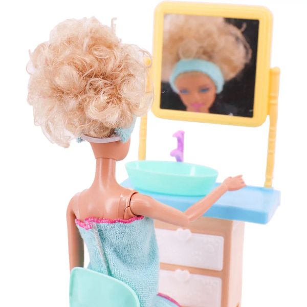 Accessoires Barbies Masque en plastique Masque brosse à dents commode de poupée maïs de ski