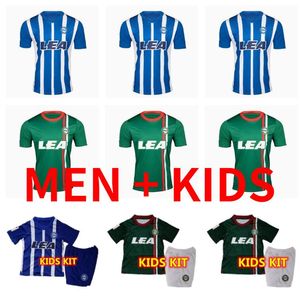 23/24 Deportivo Alaves maillots de football 2023 2024 LEJEUNE DUARTE ABQAR RIOJA SYLLA DE LA FUENTE ALKAIN GURIDI hommes enfants kit maillot de football à domicile bleu vert hommes enfants kit