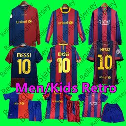 Barcelona clásico Retro camiseta HENRY Eto'o RONALDINHO 05 06 08 09 10 11 14 15 16 17 David Villa A.INIESTA XAVI SUAREZ MESSIS Vintage Hombres Niños kit camiseta de fútbol de manga larga