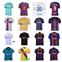 Barcelona Speler versie voetbalshirts 19 20 22 23 24 camiseta de futbol ANSU FATI 2023 2024 GRIEZMANN F.DE JONG Maillots de mannen kinderkit volledige set sok