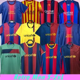 Barcelona Retro voetbalshirts RONALDINHO A.INIESTA 01 02 03 04 05 06 07 100e vintage voetbalshirt Voetbalshirt met lange mouwen throwback Maillots voetbal kort tenue