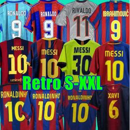 Ronaldinho Retro Soccer Jersey 96 97 03 04 05 06 07 08 09 10 11 14 15 Xavi Rivaldo Guardiola Puyol Iniesta Finales Maillot de Figo 1899 1999 David Villa Barca Top