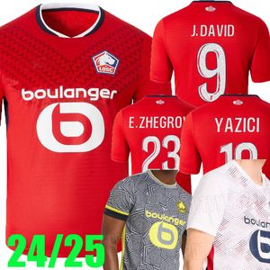 24 25 LOSC Lille Soccer Jerseys Cabella J David David Yazici Haraldsso Angel Football Shirt 2024 2025 Lille Olympique E.Zhegrov Maillot Adult Kids Kit Zhegrova Équipement