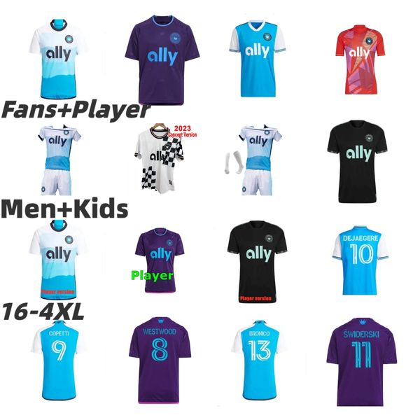 2024 2025 MLS Charlotte FC Soccer Jerseys Fuchs Bender Ortiz 24/25 hommes Kids Football Shirt Home Carolina Away Purple Crown Jewel Copetti Dejaegere Vargas Player 16-4xl