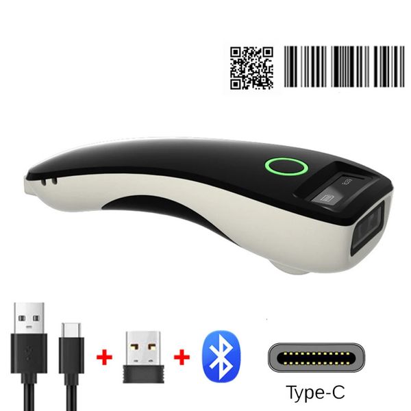 Scanner de codes à barres C70 sans fil 1D 2D CMOS USB Bluetooth Mini lecteur QR de poche IOS Android Windows pour le paiement mobile 240318