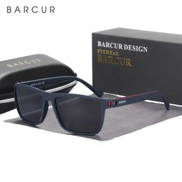 Barcur Design Tr90 Lunettes de soleil Men Polarise Light Weight Sports Sun Glasses Femmes Eyewear Accessory OCULOS UVAB Protection 240428