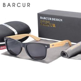 Barcur Polaris Bamboo Sunglasses Men Men de soleil en bois Femmes Brand Original Wood UV400 OCULOS DE SOL 240510