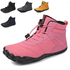 Botas descalzas para caminar zapatos de mujer 622 nieve de invierno para hombres tobillo cálido de felpa antideslizante al aire libre impermeable senderismo de talla grande 133 841