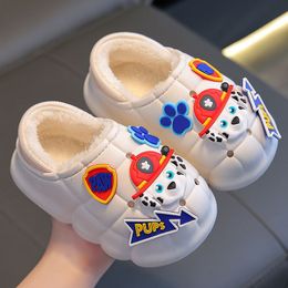 Barking Team Zapatillas para niños Bolsas de Cachemira cálidas para niños y niñas de Invierno con bebés de Padres e Hijos de 1 a 3 años 2 Zapatos de algodón para bebés Blanco