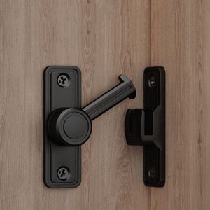 Loquet de serrure de porte de grange, serrure coulissante à 90 ou 180 degrés, serrure de porte de sécurité domestique pour salle de bain, garage, chambre à coucher, armoire, grange, alliage de zinc durable