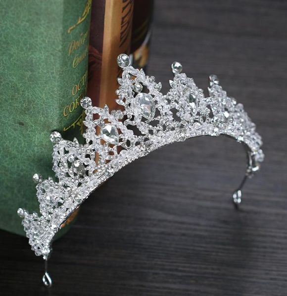 Baroque Bridal Crowns Brounds Silver Gold Wedding Tiaras Bands Crystal Women Party Diadem Queen Crown Tiara Wedding Hair ACC3121193