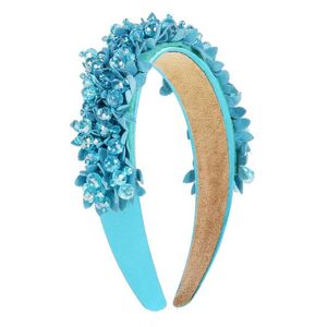 Barokke kristal kralen hoofdband voor vrouwen vintage kant bloem spons haarband bruids bruiloft hoofddeksel haaraccessoires