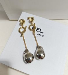 Barokke onregelmatige metalen hanger oorbellen Hyperbool Persoonlijkheidsontwerper Dange oordrop oorrangstudie voor vrouwen ins -stijl sieraden accessoires