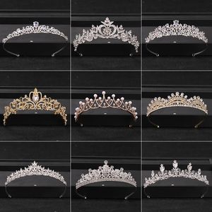 Baroque Rhingestone Crystal Crown and Headwear Brides Hair Jewelry Party Headwear Womens Wedding Hair Accessories 240430