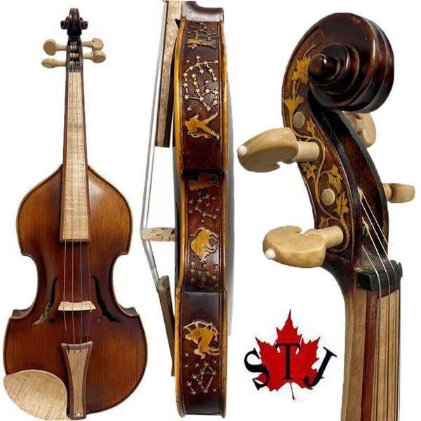 Violon sculpté incrusté de Style Baroque 4/4, Stock d'usine, livraison gratuite