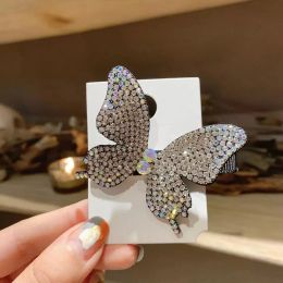 Baroque Style Super Fairy Big Butterfly With Flash Rignestone Clips Clip Clip Clip Clip Clip Accessoires Hoints Femme Clip Top D