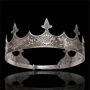 Diadèmes de cercle en métal baroques vintage, couronne royale de reine, couronne de mariée, diadème de bal, coiffure de mariage, bijoux de cheveux, ornements de tête 220224