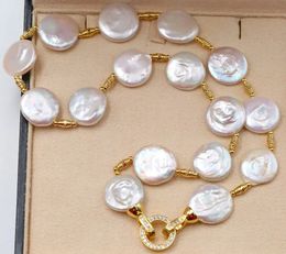 BaroqueOnly – pièce de monnaie de Style Baroque naturel, forme spéciale, collier de perles blanches, chaîne de pull/Bracelet/tour de cou, boucle d'éclairage NE 240220