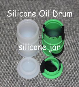 Forme de baril Boîtes de grande taille 26 ml Bho Dab Huile Silicone Drum Jars Container For Wax Slick Conteners1394239