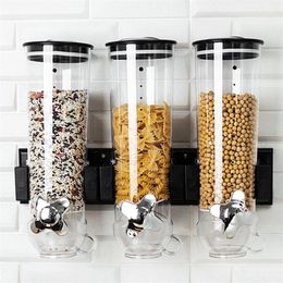 Barriles Cereal Machine Kitchen Storage Contenedores de almacenamiento de grano redondo Tanque de almacenamiento de avena Contenedor de almacenamiento de alimentos Y1119302L