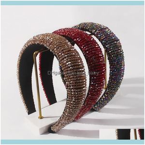 Barrettes Bijoux Jewelryretro Cristal Perle Bandeau Cheveux Aessories Pour Femmes Brillant Large Épais Cerceau Lunette Bandeau Fête De Mariage Coiffe