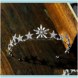Barrettes sieraden eenvoudig stralende ster Crystal Tiaras en kronen hoofdbanden voor vrouw