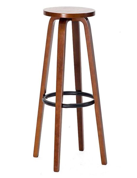 Tabourets de bar Tabouret Table ronde en bois massif Chaise de bar Maison Armoires de cuisine Café Mode créative moderne (Couleur: B)