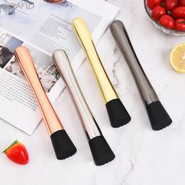 Outils de bar de barman bâtons de pilon en argent noir cuillère en or rose bâton de cocktail en acier inoxydable marteau bâton de pressage de glace popsicle cassé