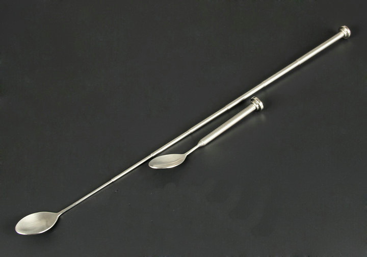 Bartender Cool Artefact Pocket Long Telescopic Bar Spoons Omrörning Förläng 14 cm till 44 cm Kaffesked Bartender