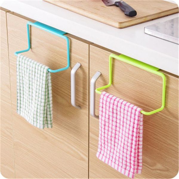 Barthroom porte-serviettes porte d'armoire porte-serviettes arrière multifonctionnel serviettes en plastique support suspendu pour salle de bains cuisine WLL-WQ617