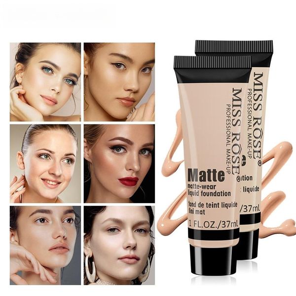 Base Matte Liquid Foundation Maquillage Waterproof Face Concealer Foundation Cosmetics Long-Durable Face Make Up