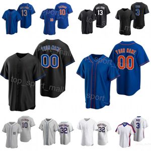 Baseball 10 Maillots Eduardo Escobar 3 Tomas Nido 32 Daniel Vogelbach 13 Luis Guillorme 4 Francisco Alvarez 2 Omar Narvaez Numéro de nom personnalisé Cool Base Men Youth D-D-H