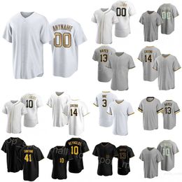 Baseball 13 Maillots KeBryan Hayes Équipe 10 Bryan Reynolds 41 Carlos Santana 3 Ji Hwan Bae 14 Rodolfo Castro 18 Austin Hedges 5 Gregory Polanco Personnalisé Homme Femme H-D