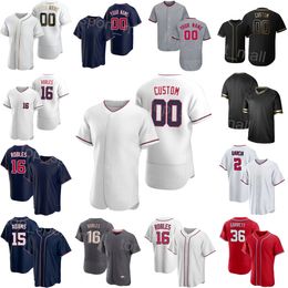 Baseball 16 Maillot Victor Robles 17 Alex Call 2 Luis Garcia 36 Stone Garrett 6 Michael Chavis 15 Riley Adams 46 Patrick Corbin 37 Stephen Strasburg Personnalisé Hommes Jeunesse G-M