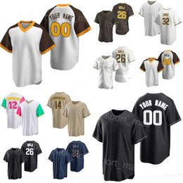 Baseball 26 Austin Nola Jerseys 32 Nelson Cruz 14 Matt Carpenter 28 Jose Azocar 24 Rougned Odor 12 Luis Campusano 11 Yu Darvish 44 Joe Musgrove Personnalisé Hommes Jeunesse J-S