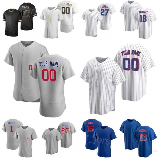 Béisbol 27 Seiya Suzuki Jerseys 18 Tucker Barnhart 20 Miles Mastrobuoni 51 Eric Hosmer 15 Yan Gomes 1 Nick Madrigal 28 Kyle Hendricks Space City Connect Hombres Mujeres X-X