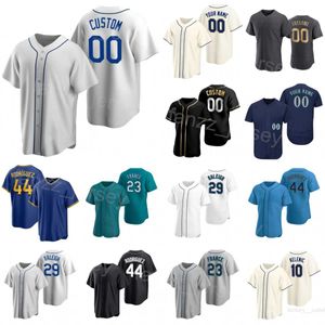 Baseball 28 Maillots Eugenio Suarez 10 Jarred Kelenic 29 Cal Raleigh 44 Julio Rodriguez 23 Ty France 35 Teoscar Hernandez 25 Dylan Moore Cool Base Stitched Man Kids S-S