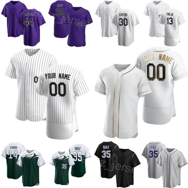 Béisbol 30 Harold Castro Jersey 13 Alan Trejo 14 Ezequiel Tovar 35 Elias Diaz 44 Elehuris Montero 48 German Marquez 40 Tyler Kinley Nombre personalizado Número Hombres Mujeres L-J-S