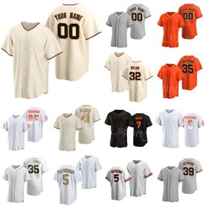 Baseball 39 Maillot Thairo Estrada 5 Mike Yastrzemski 41 Wilmer Flores 35 Brandon Crawford 32 David Villar 18 Darin Ruf 13 Austin Slater Space City Team Homme Femme J-R