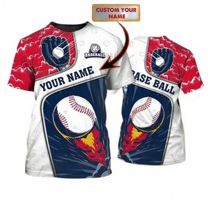 honkbal 3D-bedrukt T-shirt heren buitensporter spel sneldrogend uniform creatief persality oversized casual korte mouwen A9KW #