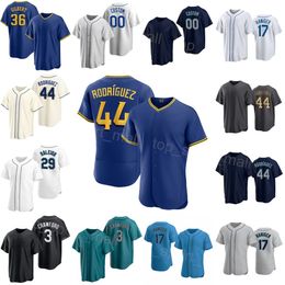 Hommes Kids Women Baseball 44 Julio Rodriguez Jerseys City Connect 17 Mitch Haniger 7 Jorge Polanco 23 Ty France 3 J.P.