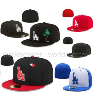 Baseball Angeles''Dodgers'''Unisex Fitted Size Hats la snapback chapeaux masculins sports décontractés hiphop extérieur complets Fermed Fitted Caps