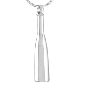 Batte de Baseball blanc en acier inoxydable crémation pendentif collier mémoire cendres souvenir urne collier 243y