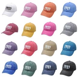 Baseball cap 1989 borduurwerk papa hoed retro katoenen hoed unisex geschenken van fans 0530