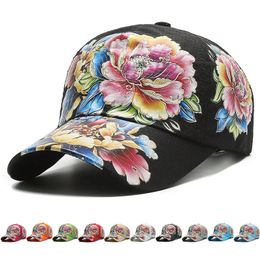Cap de baseball Casual Sun Hat Streetwear Vintage Elegant Ethnic Style Imprimez la mode Performance Hip Hop Women Men Bastet 240507