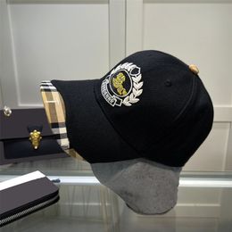 Diseñadores de gorra de béisbol Hats S Letra de color sólido Temperamento de diseño de bordado Cien tomas Take Style Baseballcaps Fashion Casual Hat Resada muy agradable