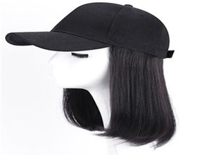 Cap de baseball perruques de cheveux humains pour les femmes Peruvien Remy Hat Wig Wig Ajustement des cheveux humains Wig5374204