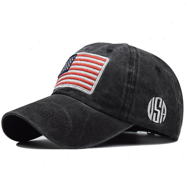 Casquette de Baseball Hommes Tactique Armée Coton Militaire Papa Chapeau Usa Drapeau Américain Us Unisexe Hip Hop Sport Caps