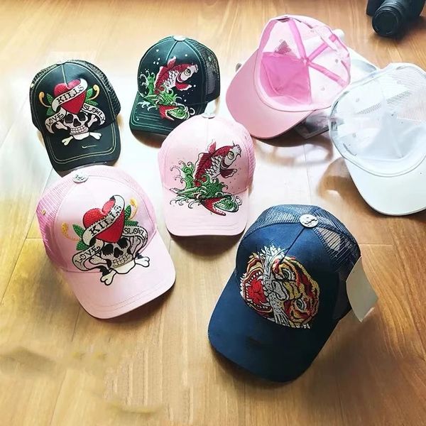 Capes de baseball pour hommes camionneurs chapeaux Hardy Skull Head Tiger pour les femmes décorer le printemps d'été Keep Warm Hat Gorras para Hombres 240407