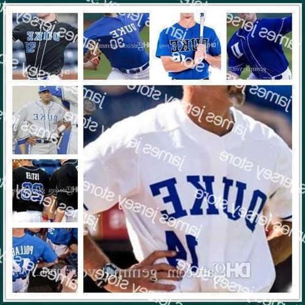 Baseball College porte des hommes personnalisés Duke Blue Devils NCAA College Baseball 3 Chris Crabtree 7 Marcus Stroman 9 Griffin Conine 13 Ryan Jour 3 High 1